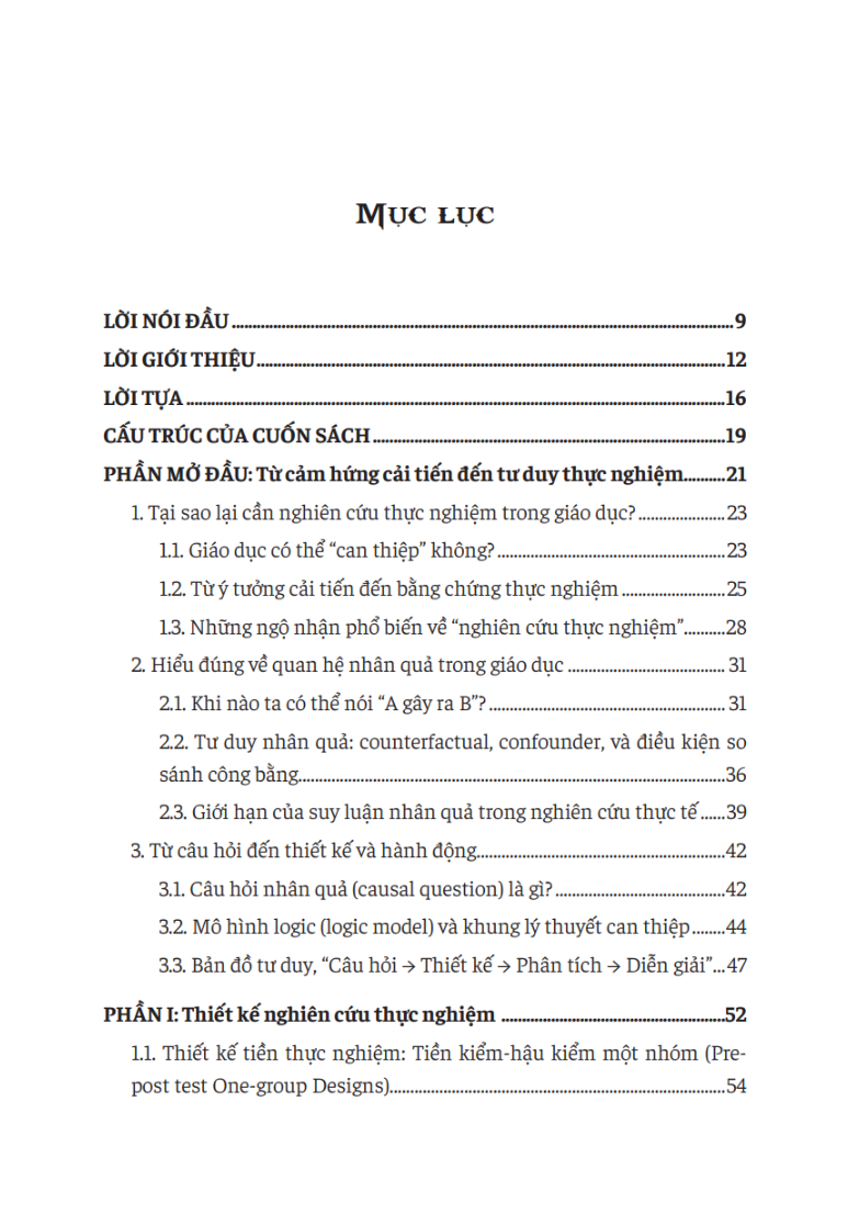Mục lục nghiên cứu thực nghiệm trong khoa học giáo dục_1