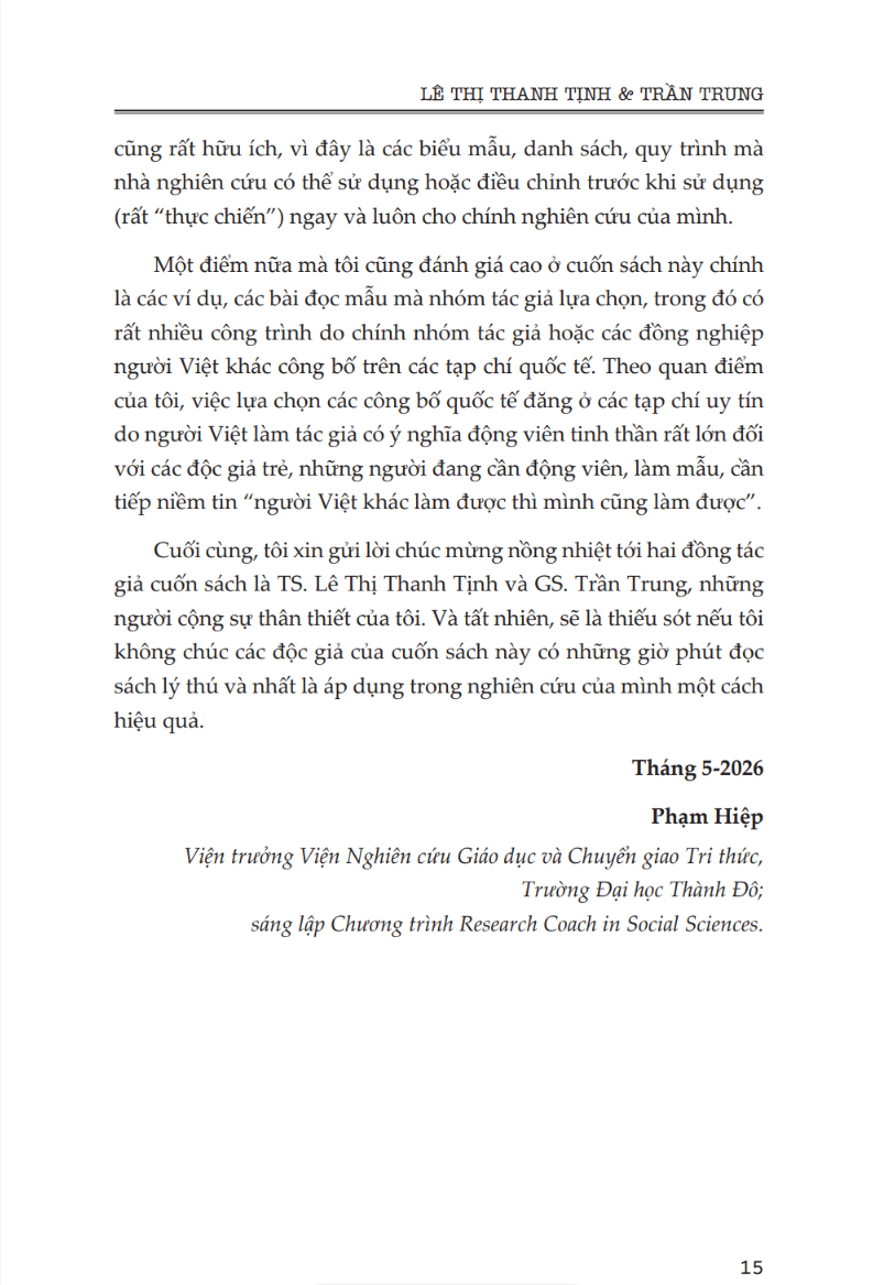 Lời giới thiệu nghiên cứu thực nghiệm trong khoa học giáo dục